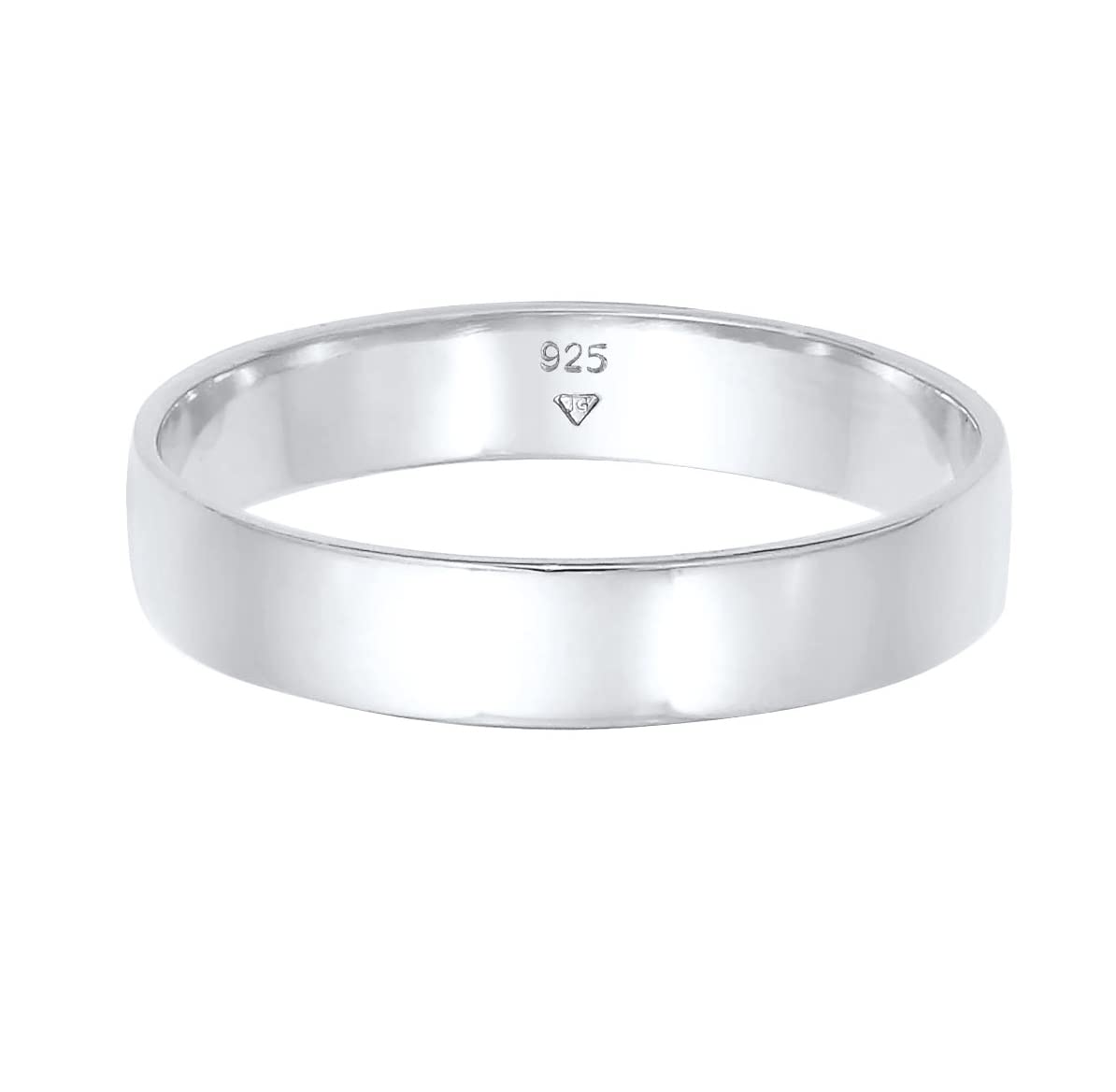 Kuzzoi Anillo para hombre (4,5 mm), hecho a mano, de plata de ley 925, anillo de compromiso, anillo de amistad, anillo básico para hombre, pulido, talla 60 – 66