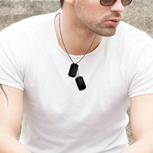 Cupimatch Uomo Collana Catena Dog Tag con Pendente...