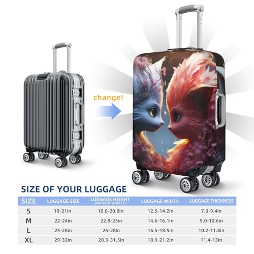 VOSERY Travel Luggage Cover - Cute Red and White Elf Washable Suitcase Covers Protector Fits 18-32 Inch Luggage4