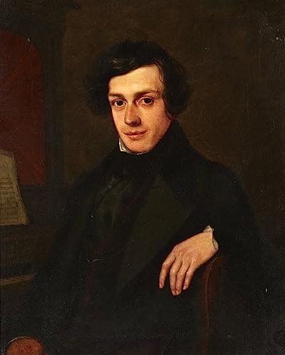 Toile portrait jeune homme au piano Linnell pour salon chic