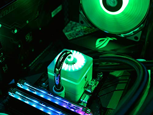 DeepCool Captain 240X Bianco RGB Sistema di Raffreddamento Anti-Leak Radiatore da 240mm Dissipatore a Liquido RGB 12V 4-Pin Compatibile Intel 115X/2066 e AMD AM4 TR4