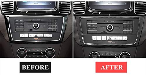 ABS Carbon Fiber Style Center Console CD Frame Trim Cover 1pcs for Mercedes-Benz GLE W166 Coupe C292 2015-2019