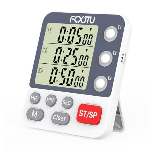 FCXJTU Digital Dual Kitchen Timer, 3 Channels Count UP/Down Timer, Cooking Timer, Large Display, Loud Volume Alarm and Flashing Light with Magnetic Back, Stand, Battery Included (White)