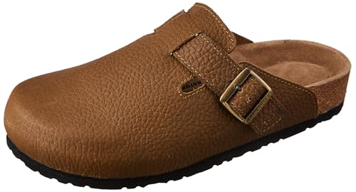 Image of Lee Cooper LC8723C Men's Suede leather Berkin-Style Slip-On Casual Sandal | Comfortable Footbed | Outdoor Indoor Fashionable Sandal LC8723CCAMEL 45EU / 11UK