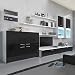 SelectionHome - Mueble Comedor Moderno, salón con Luces Leds, Acabado en Negro...