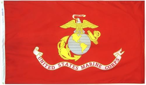 Drapeau militaire des Marines US抗UV Annin Flagmakers en nylon rouge jaune qui ne décolore pas