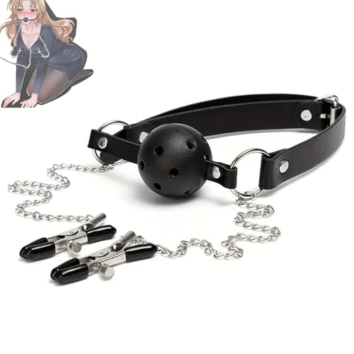 Bola de silicona negra premium con clip metálico duradero de alta resistencia
