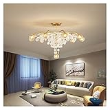  Lampadari Nuovi lampadari Illuminazione for soggiorno 2021 Romantico Lampada a sospensione con soffitto in vetro Camera da letto Cucina Ristorante Apparecchio decorativo Lampadari infissi ( Color : Br