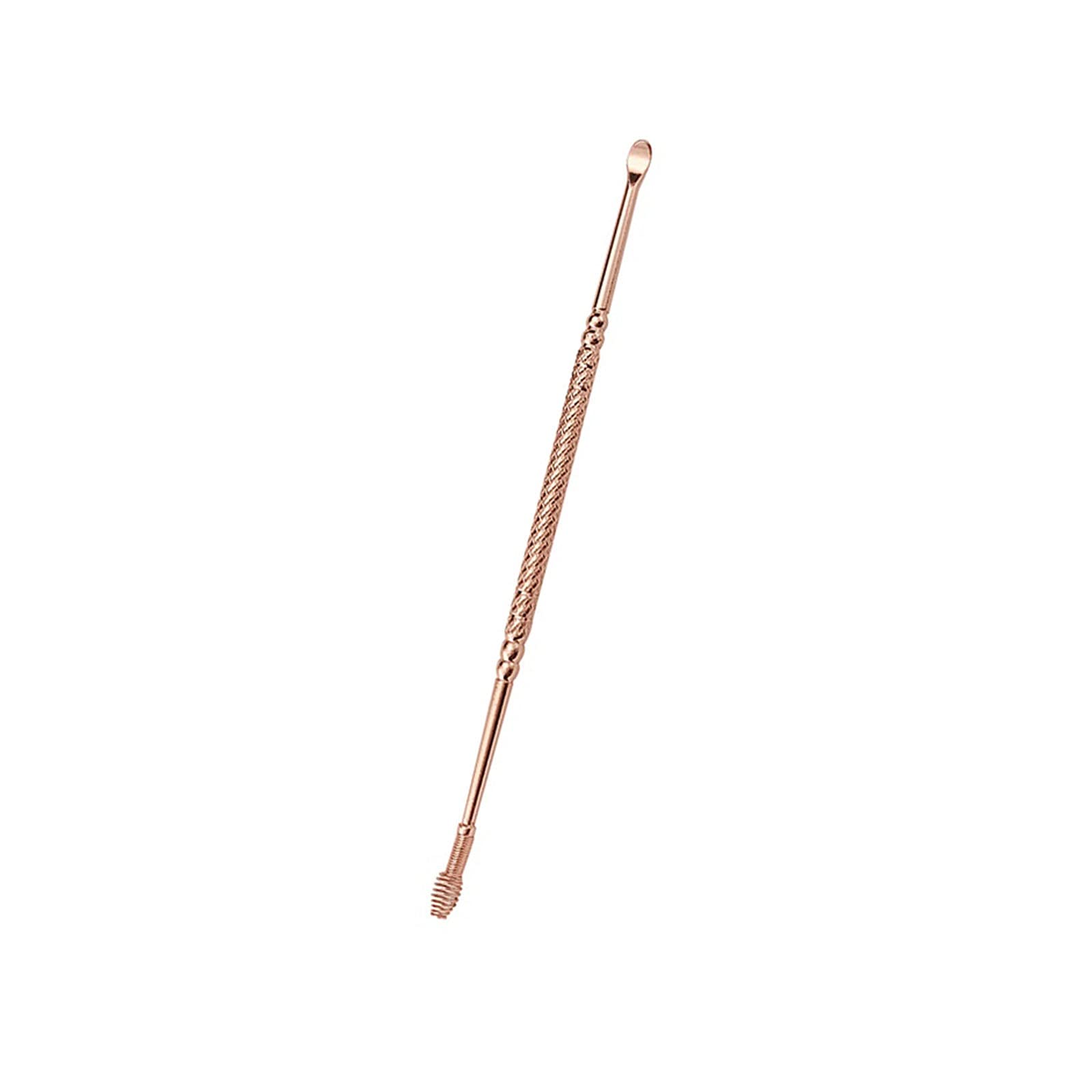 Earwax Removal Products Stainless Steel Ear Pick Wax Remover Curette Ear Scoop Spoon Portable Double-Ended Spiral Design Earwax