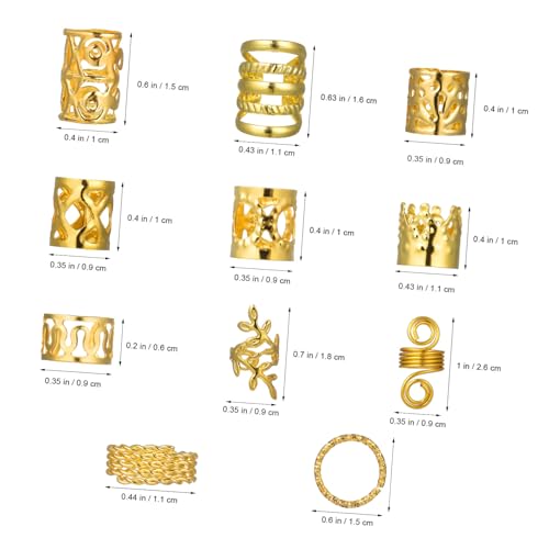 Perles pour tresses et accessoires cheveux anneaux métalliques