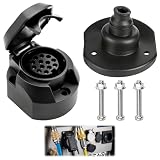 Prise Remorque 13 Broches Femelle 12V Étanche Standard Européen Attelage...