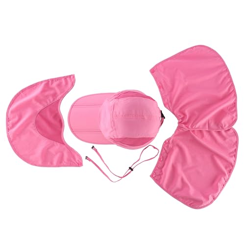 Image of Connectyle Men's Foldable Baseball Sun Cap with Removable Face Mask Neck Flap Cover UPF 50+ Sun Protection Fishing Hiking Hat