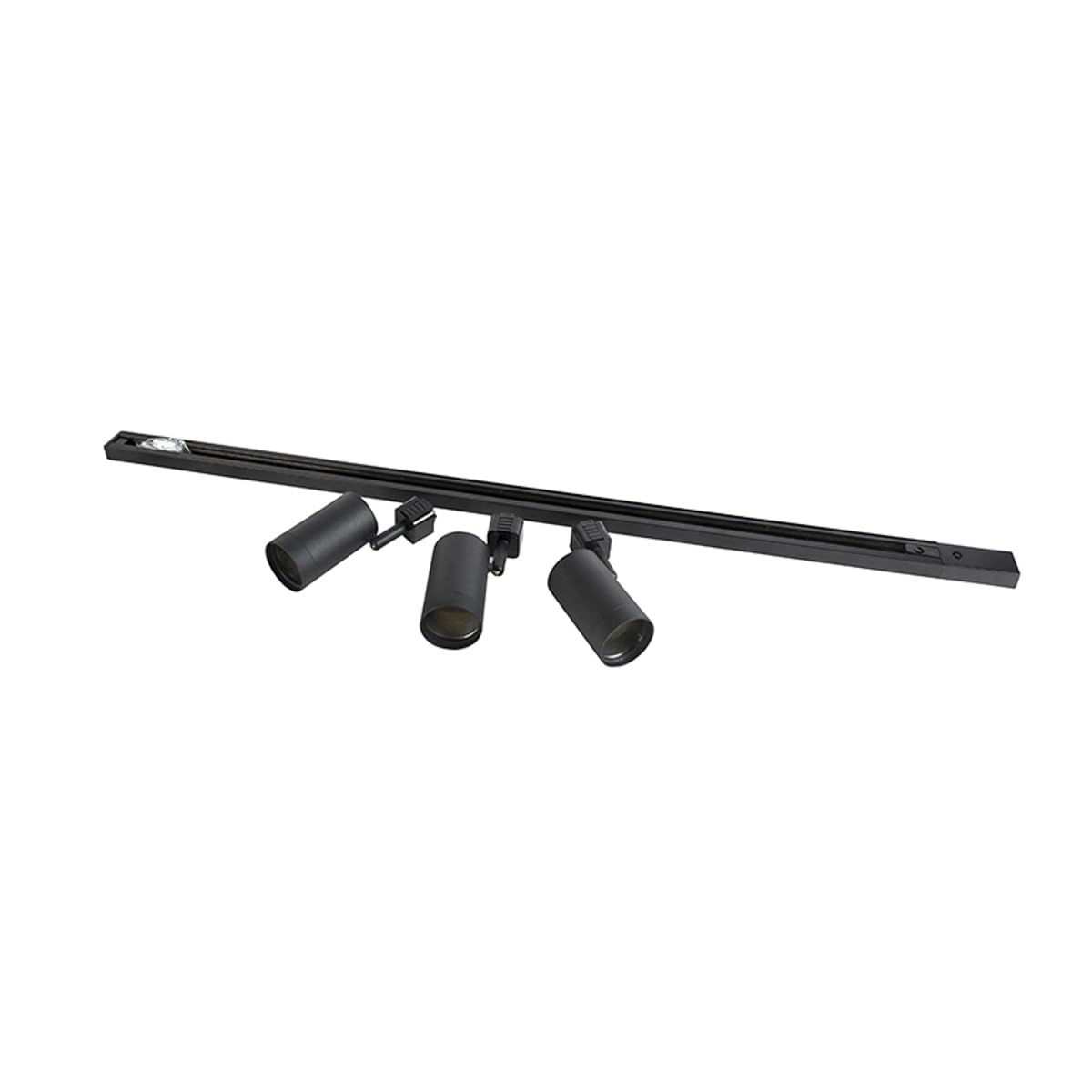 QAZQA Moderno Sistema de carril negro 3-bombillas-WiFi-GU10 monofásico - JEANA Acero Alargada Adecuado para LED Max. 3 x 5 Watt