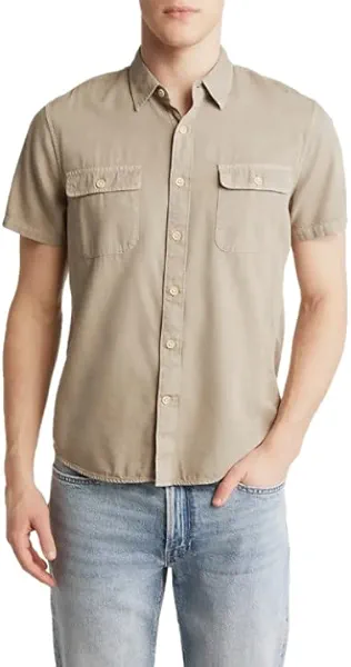 Lucky Brand Men's Short Sleeve Lived-in Shirt
