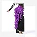 Mr.Fashion Fringed Wave Skirt Belly Dance Hip Towel Belt Skirt Waist Chain Waist Decorated Latin Dance Belt Dress for Women (Deep Purple)