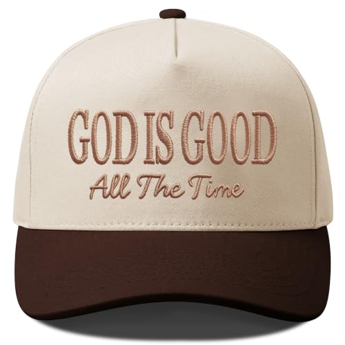 God is Good All The Time Tab Funny Trucker Hats Women Vintage Adjustable Baseball Cap Embroidery Fashion Trucker Hat