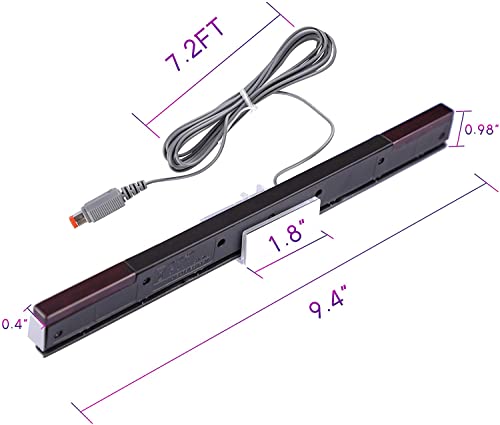 Replacement Wired Remote Motion Sensor Bar Reciever With Bracket For Nintendo Wii/Nintendo Wii U (With Bracket) #TOP7