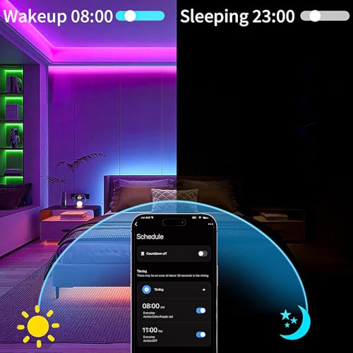 KSIPZE Smart WiFi LED Strip Lights 16.4ft RGB — view 5