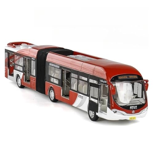 Miniature bus à double section 1:32, parfait ornement de table pour bureau et salon