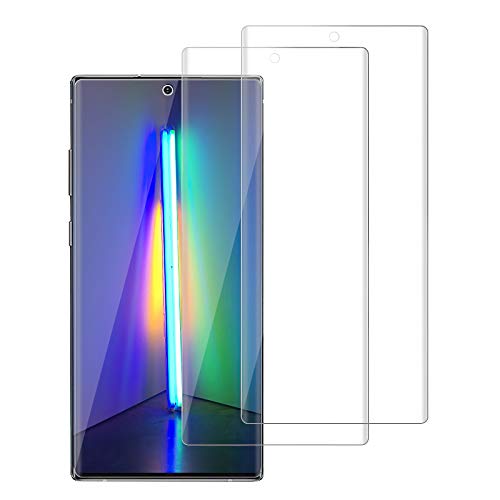 Protector de Pantalla para Samsung Galaxy Note 10 Plus Cristal Templado, [2 Unidades][Cobertura Completa][9H Dureza][Resistente a Arañazos][Ultra Transparente] Vidrio Templado Screen Protector