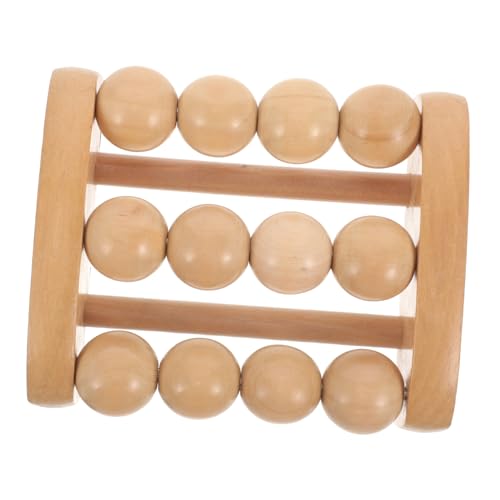 PLAFOPE Wooden Body Roller Handheld Tool for Muscle Relief Promotes for Yoga Stretching and Post-Exercise and Comfortable Design