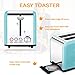 Toaster 2 Slice, HOKICOO Wide Slot Toaster with 7 Bread Shade Settings & Removable Crumb Tray, Compact Stainless Steel Toaster