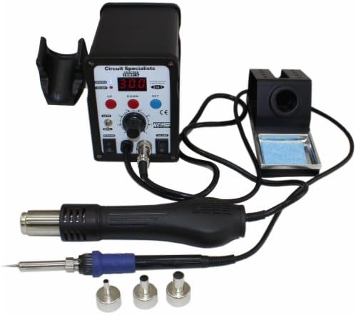 Circuit Specialists - Digital Hot Air Rework Station with Soldering Iron - Electronics Tool Kit - Solder Station - Desoldering - Rework - Electrical Soldering Station - Stand - Digital - Hobby