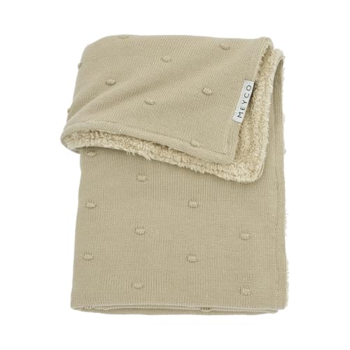 Meyco Baby Blanket Mini Knots Teddy Sand 75 x 100 cm Single Pack