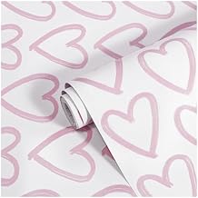 Peel and Stick Wallpaper Modern Contact Paper 17.3393 Self Adhesive Wallpaper Pink and White Removable Wall Paper Decorative for Bedroom Bathroom Cabinets Kids Room Wallpapers Decor Vinyl Roll