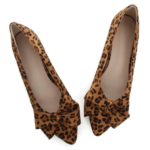 Image of TN TANGNEST Flats Shoes Women Comfort Casual Loafers | Classic Pointed Toe Bowknot Flats Cute Slip On Flats, Wear to Work Travel Walk