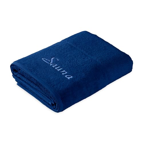 Frottana Pearl - Toalla de Sauna (80 x 200 cm, 100% algodón), diseño de mar Profundo