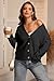 ATHMILE Sweaters for Women Fall Fashion Teacher Outfits Oversized V Neck Knit Button Open Front Casual Trendy Cardigan Sweater Winter Clothing 2026 Black