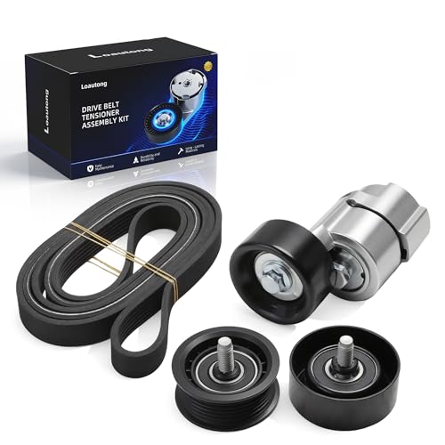 Loautong Belt Tensioner Serpentine Belt Idler Pulley Kit for Hyundai