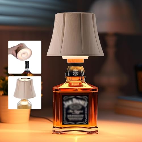 WILIT Wireless Bottle Lamp Shades for Table Lamps, 3 Level Brightness Bottle Lights for Liquor Bottles Topper, Led Bar Table Lamp, Home Bar Decor, Room Decor Accessories, Gifts for Men Women