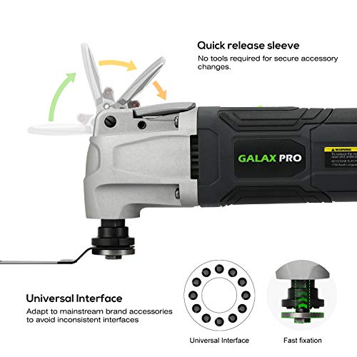 Galax Pro 86225 2.4Amp 6 Variable Speed Oscillating Multi-Tool Kit thumb #1