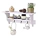 Mensola da muro Mensola per montaggio a parete Appendiabiti galleggiante Ripiani portaoggetti con gancio per gancio Supporto Wall Mounted PVC Wooden Shelves Holder Household Display Storage