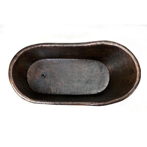 Premier Copper Products Bts67Db 67-Inch Hammered Copper Single Slipper Bathtub, Oil Rubbed Bronze #TOP1