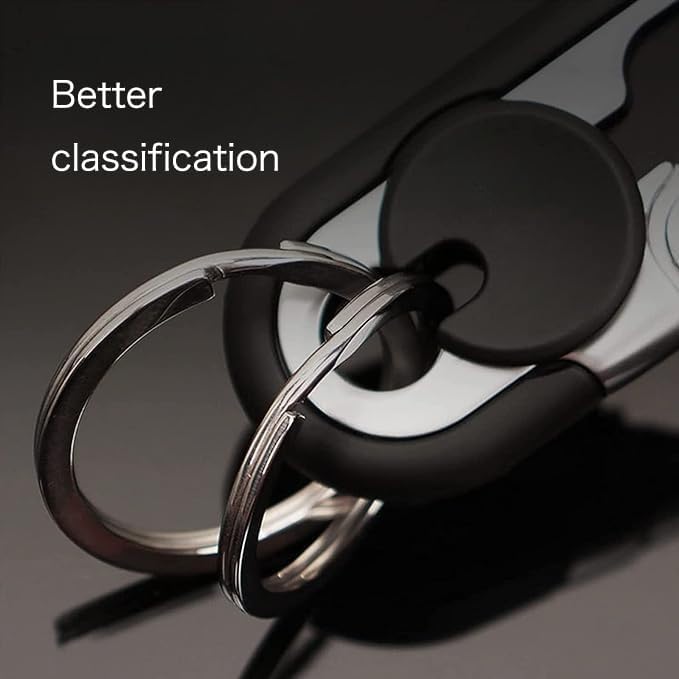 Image of CHRIS GOOD Men's Car Key Chain 2pcs, Personalized Creative Stainless Steel Car Keychain for Men