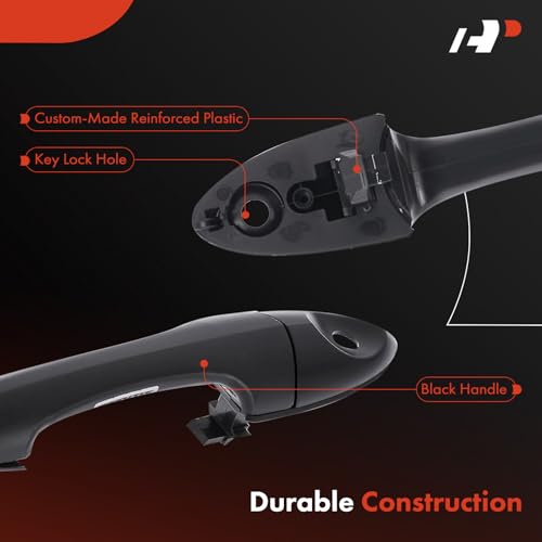 A-Premium Front Driver Passenger Exterior Door Handle with Keyhole - Compatible with Ford Focus 2000-2007 & Mazda Tribute 2001-2006, Smooth Black by A-Premium - Used condition - Image 4