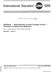 ISO 5315:1984, Fertilizers - Determination of total nitrogen content - Titrimetric method after distillation