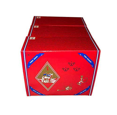 Three King Charcoal 33 mm Premium Hookah Incense Charcoal Coals (3) Boxes, Total 300 Coals