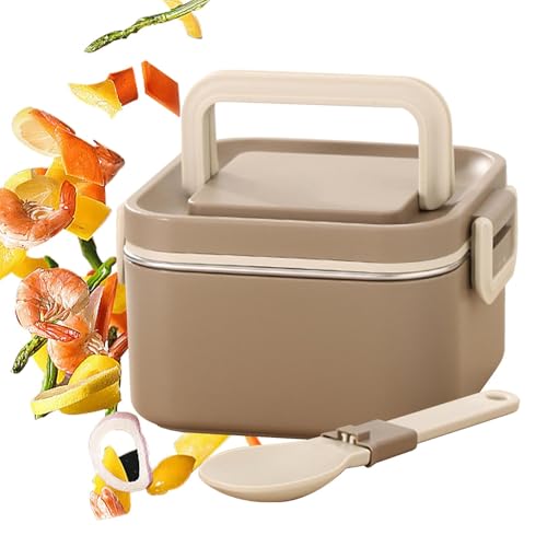 Zvn Zojne Lonchera de acero inoxidable para almuerzo, apilable, resistente, a prueba de fugas, para aperitivos y ensaladas