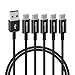 Amazon Basics USB-C-auf-USB-A 2.0 Schnellladekabel, 480 Mbit/s Geschwindigkeit, USB-IF-zertifiziert, für Apple iPhone 16/15, iPad, Samsung Galaxy, Tablets, Laptops, 5er-Pack, 0.9 m, Schwarz