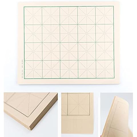 Chinese Calligraphy Paper, Practice Sumi Paper, Writing Paper for Font Size 7x7cm, Maobian Bamboo Paper, Sheet Size 40x32 cm/ 15.7x12.6 inch, for Font 7cm Cover