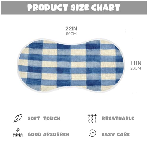 Kigai Gingham Baby Burp Cloths Extra Soft and Absorbent Burping Rags Cotton Burping Clothes Baby Washcloths for Newborn Boys Girls - 1 Pack4