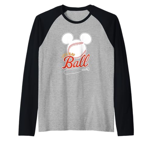 Mickey Lets Play Ball haut baseball raglan t-shirt manches 3/4