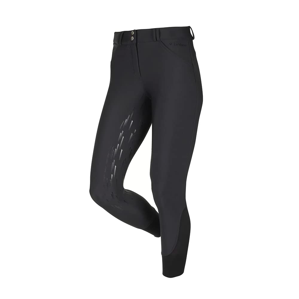 LeMieux Drytex Waterproof Breeches for Women - Equestrian Pants for Horseback Riding - Ladies’ Jodhpur Riding Pants (Black/US14)