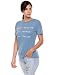 Meaneor Women Casual O-Neck Short Sleeve Letter Prints Back Hollow Out Pullover T-Shirt