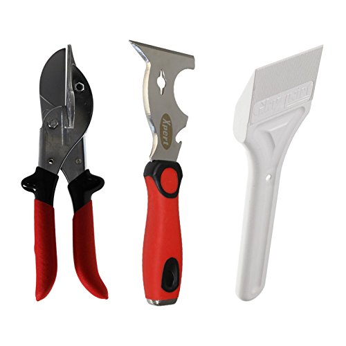 Multi-Function Knife & Professional SK5 Mitre Shears Plus Paddle Glazing/Delglazing UPVC Window/Door Tool Kit