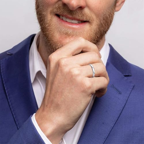 ChicSilver 2/3/5mm 925 Sterling Silver Ring Customizable Plain Dome High Polished Wedding Band Comfort Fit Size 4-12 (with Gift Box)2